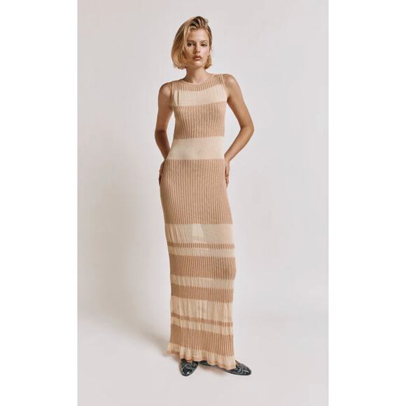 Verge Girl - Rowan Knit Maxi Dress in Tan - Picture 4 of 4